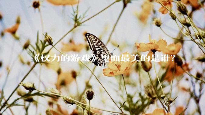 《权力的游戏》里面最美的是谁？